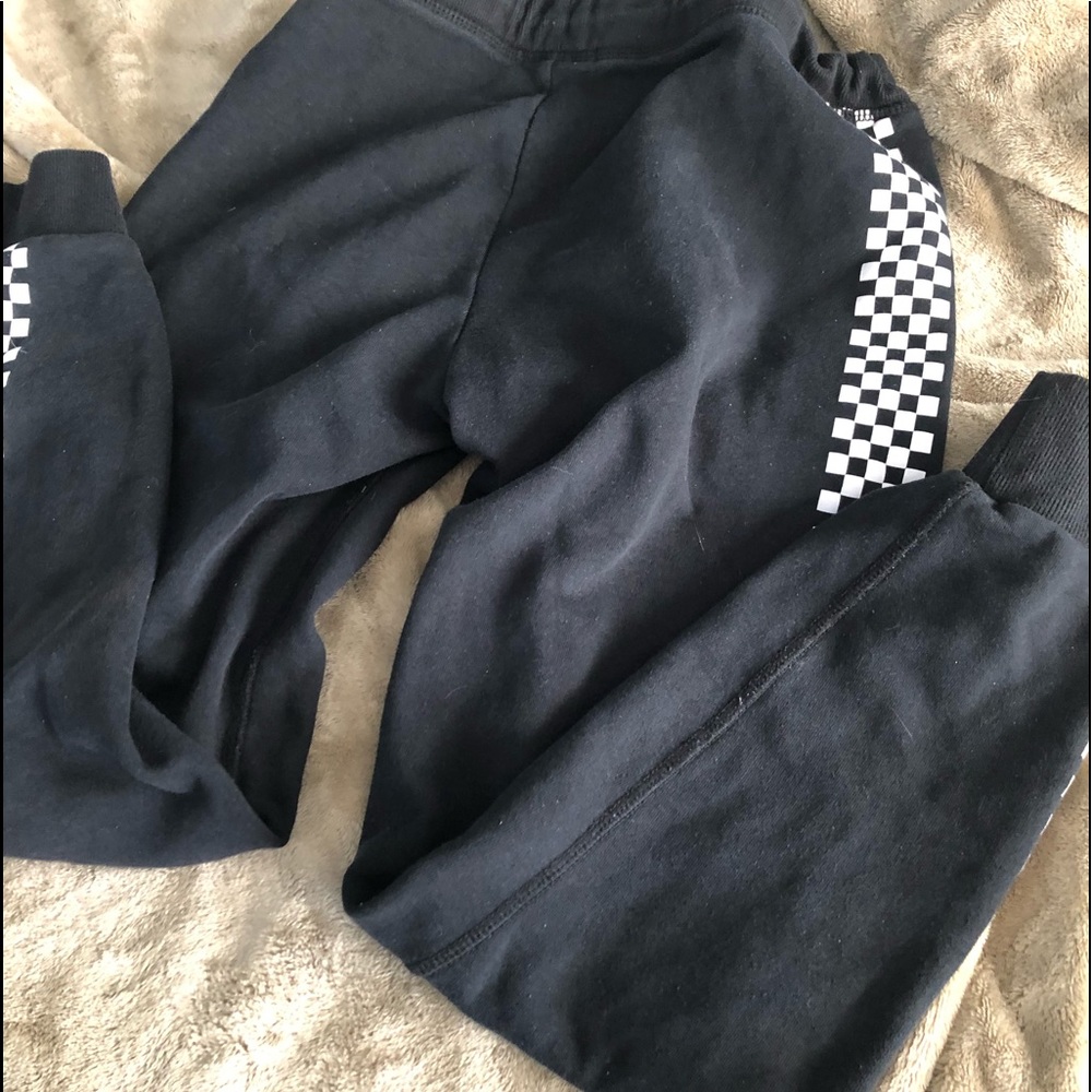 VANS black checkered sweatpants